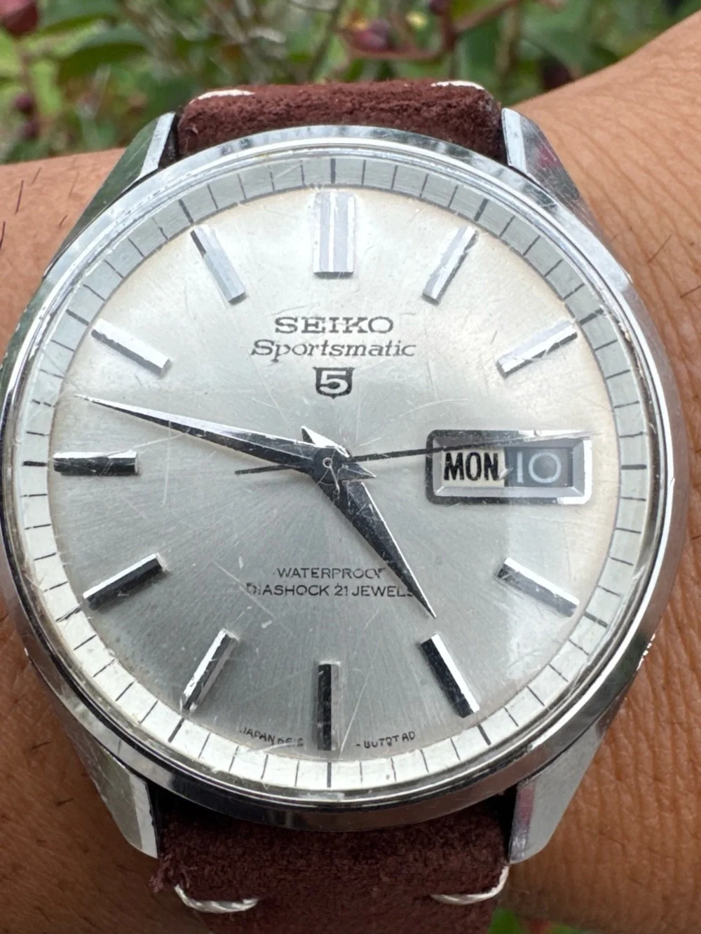 Seiko Sportsmatic 5 21 Jewel Day Date Automatic Watch
